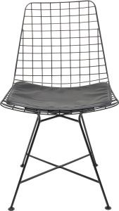 KARE DESIGN Černá kovová židle s polštářkem Grid Doprava zdarma