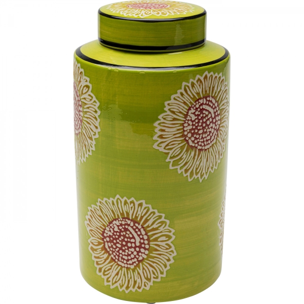 KARE Design Porcelánová dóza Jar Bloom - zelená, 27cm