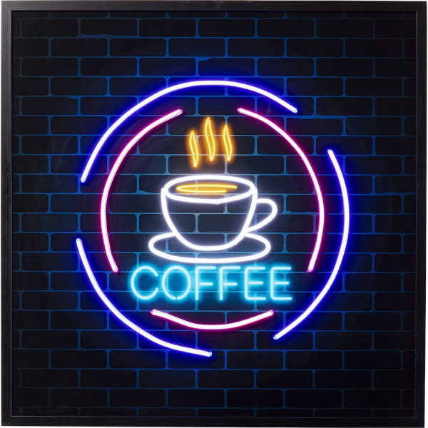 KARE Design Skleněný obraz Coffee LED 80x80cm