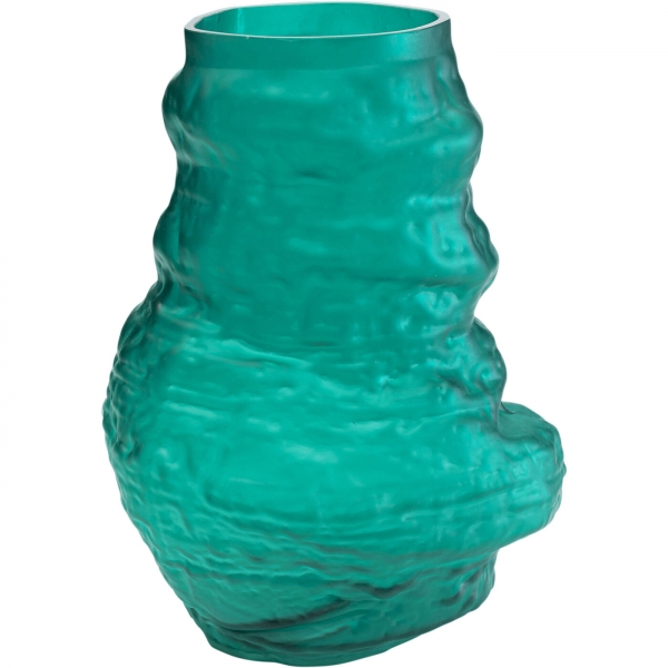 KARE Design Skleněná váza Enrique Turquoise 47cm