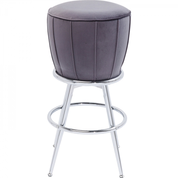 KARE Design Šedá čalouněná barová stolička After Work