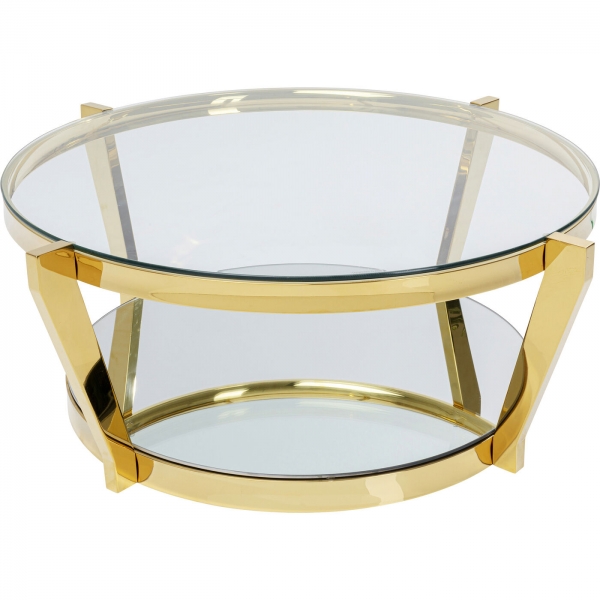 Zlatý konferenční stolek Monocolo O90cm