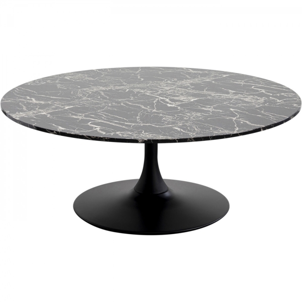 KARE Design Konferenční stolek Schickeria Marble černý Ø110cm